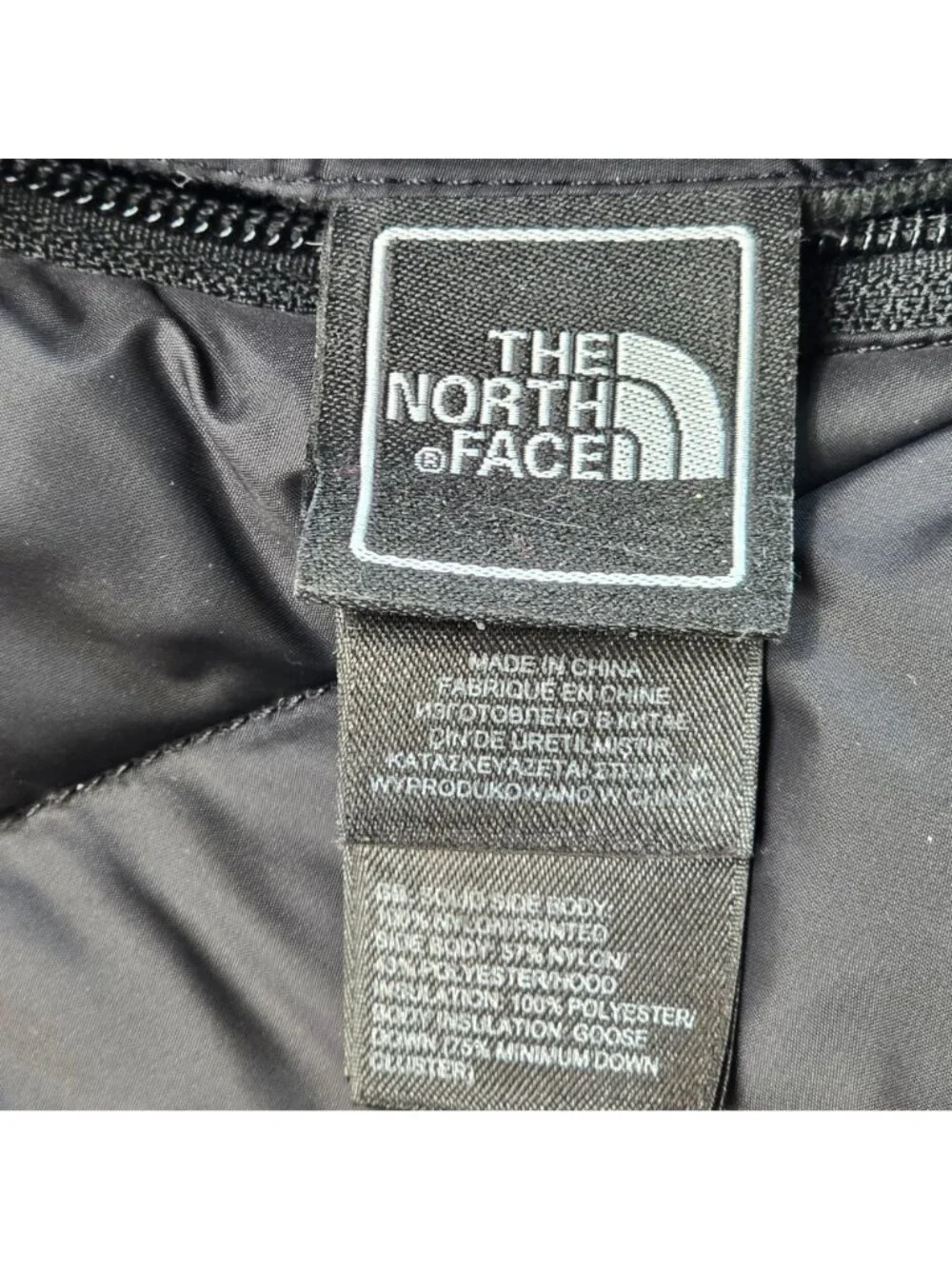 The North Face Girls M 10/12 Reversible Hooded Jacket Black Plaid Down Insulated